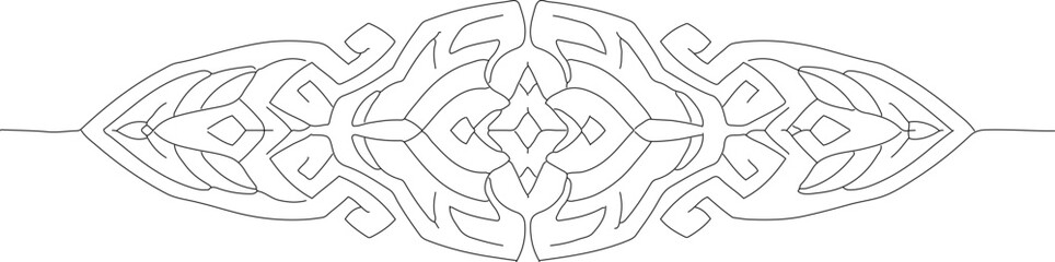 Simple Grunge Ornamental Divider Decorative Element Line Art Illustration