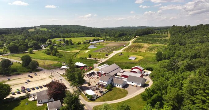 Aerial View of Cider Hill Farm in Amesbury, Massachusetts