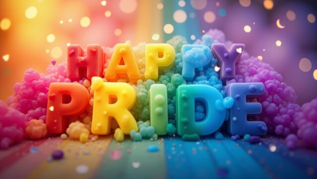 Happy Pride - Colorful Celebration for Gender-Fluid & Gay Communities