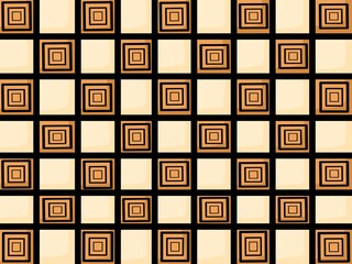 Abstract Squared Pattern with Nested Geometric Shapes