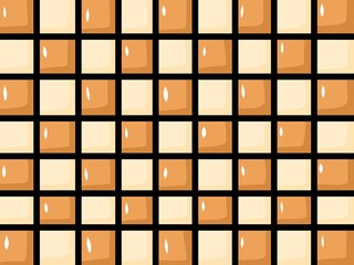Glossy Brown Beige Tile Pattern Background