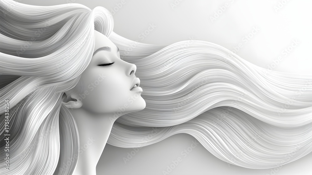 Canvas Prints elegant white and gray gradient background with smooth texture