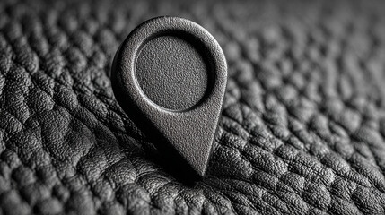 A minimalist black map pin icon symbolizing location navigation and direction representing clarity simplicity and modern wayfinding design for digital maps interfaces and location based concepts