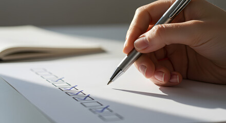 手書きのToDoリストにチェックを入れる手元