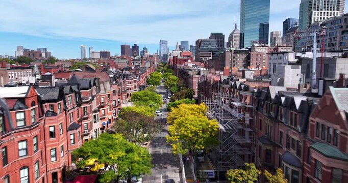 Flying Down Newbury Street in Boston