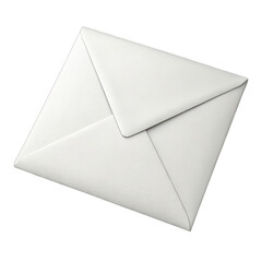 A simple white envelope isolated on transparent background