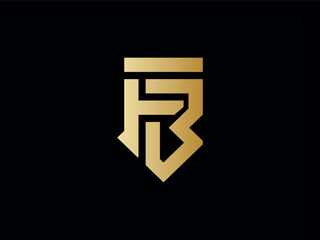 fB shape monogram logo, Monogram collection letter fb, interlock, modern style good for brand, clothing, apparel, streetwear, baseball, basketball, football, minimalist