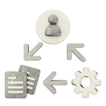 3d trading setting data halftone style