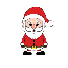 Cute Santa Claus wearing his traditional red and white clothes christmas 