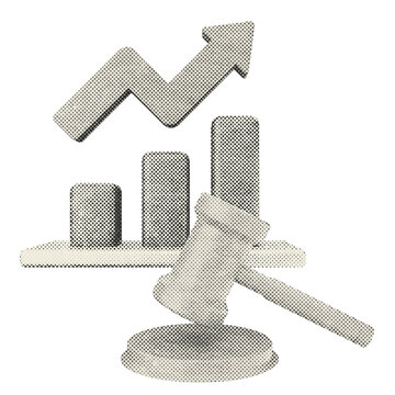 3d trading law halftone style