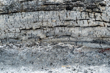 Natural texture of ash from a fire.