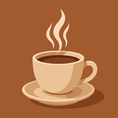 Obraz premium Steaming coffee cup offers warmth and focus during productive work hours