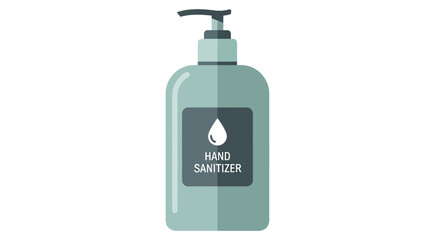 Hand sanitizer dispenser illustration, essential for hygiene, preventing germs and staying clean