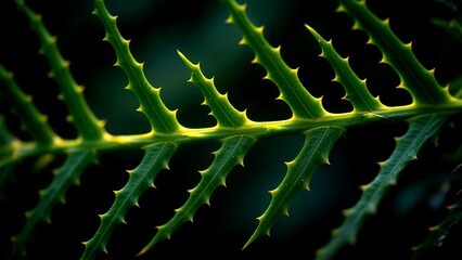 Fototapeta premium Macro View Spiky Green Banksia Serrata