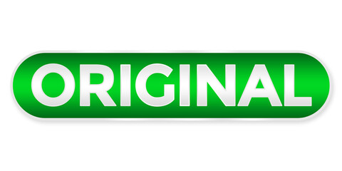 gradient green original badge element png file	