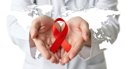 Red Ribbon Awareness Global Support for HIV AIDS Prevention and Treatment