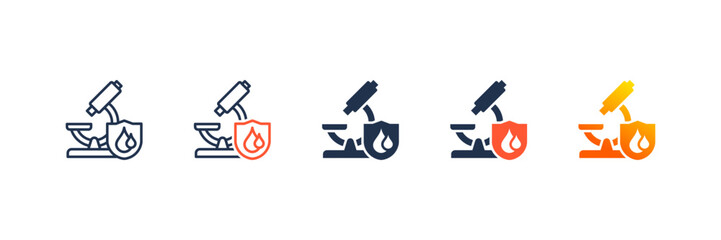 Preventive Screening icon set multiple style collection