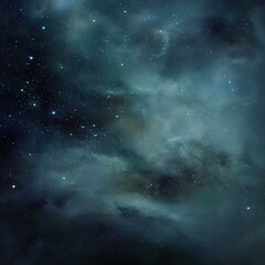 Fototapeta premium Starry Night Sky Digital Artwork with Ethereal Clouds and Cosmic Glow