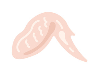 生の、手羽先のアイコンのイラスト