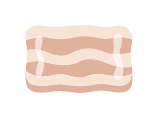 焼いた、豚バラ肉スライスのアイコンのイラスト