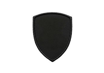 Blank Black Shield Patch Design Template
