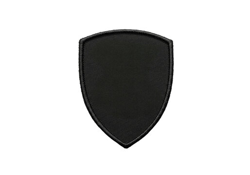 Blank Black Shield Patch Design Template