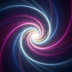 Dynamic Abstract Glowing Spiral Light Trails Background