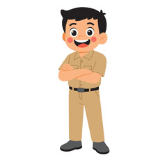 Illustration of indonesian civil servant