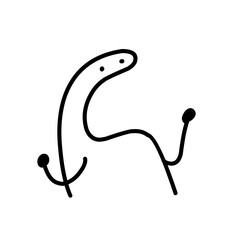 Doodle cute stick figure 