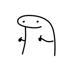 Doodle cute stick figure 