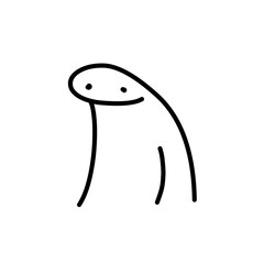 Doodle cute stick figure 