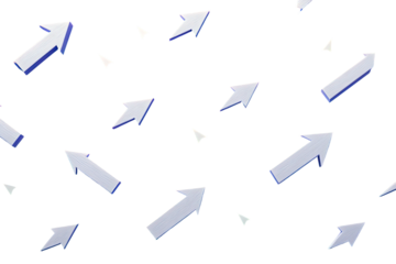 Arrows point upward, dispersed pattern on dark ground