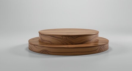 Wood Display Stand, Product Podium for Presentation, Minimalist Stage Design