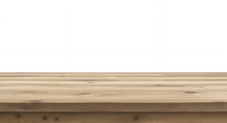 Wooden Table Surface Background with White Space