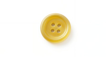 Yellow Button on White Background