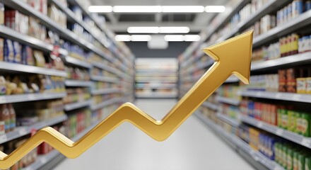 Rising Prices in the Supermarket An Arrow Graph Visualizing Inflation at the Grocery Store