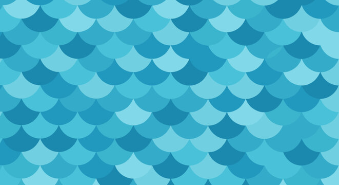 Abstract blue scales pattern seamless repeating design creating a mesmerizing ocean texture.