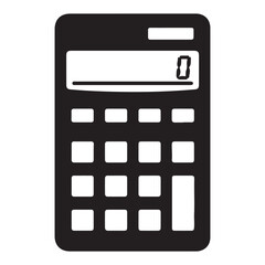 Simple Black and White Calculator Icon for Finance and Education Concepts Minimalist Design Modern and Professional Style Perfect for Web and Print Use