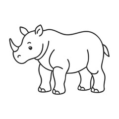 Young White Rhino Calf