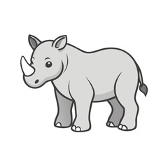 Young White Rhino Calf
