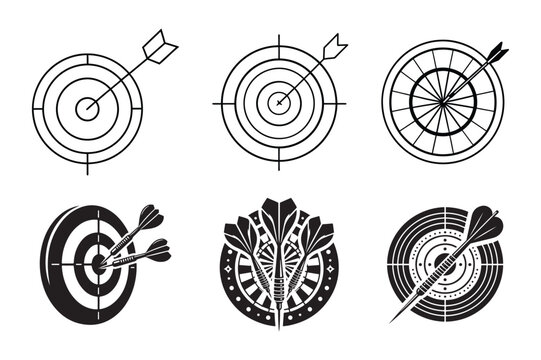 Target practice with archery arrows