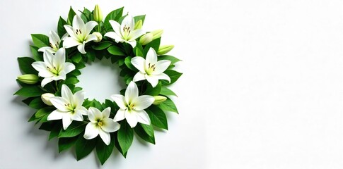 Elegant White Lily Funeral Wreath Exquisite Craftsmanship for a Memorial Service