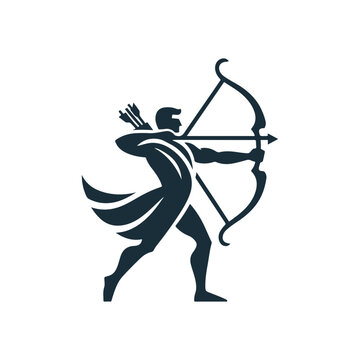 Centaur archer drawing a bow in action