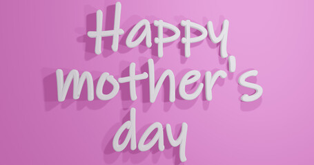 Happy Mother’s Day pinky card with white writing.