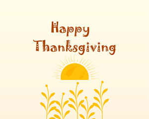 happy thanksgiving sunrise harvest background