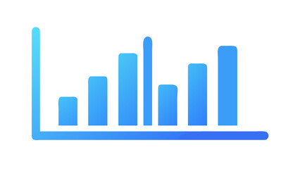 Bar graph icon, representing data visualization, statistical analysis, and trend analysis in business and finance
