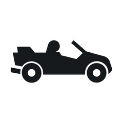 Obraz premium Simple black dune buggy vector icon