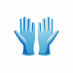 Fototapeta premium Medical gloves vector art protect hands during hygiene procedures