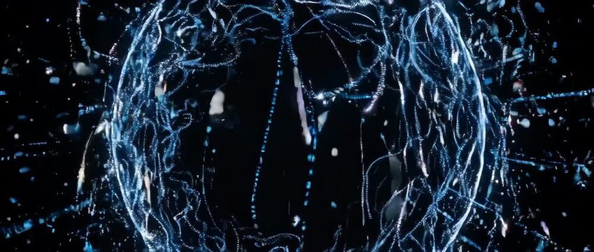 Pulsating Digital Energy Core AI Concept