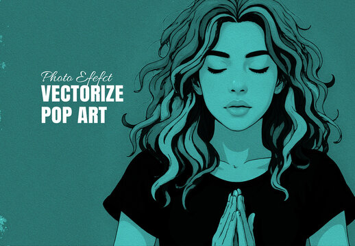 Vectorized Pop Art Portrait Photo Effect